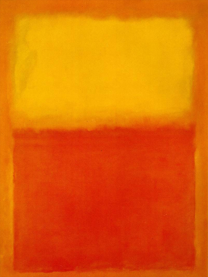Rothko painting in yellow and orange