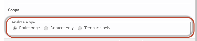 the Analyze Scope options subsection of the Scope section
