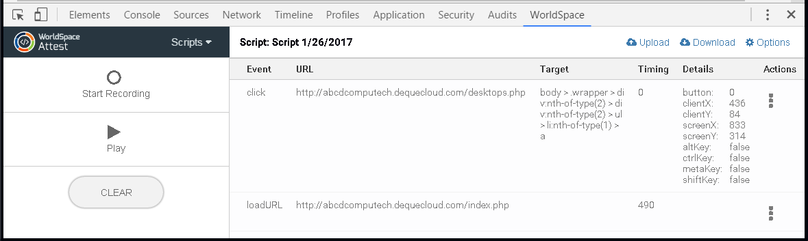 Clicking the List Scripts button under the Project menu