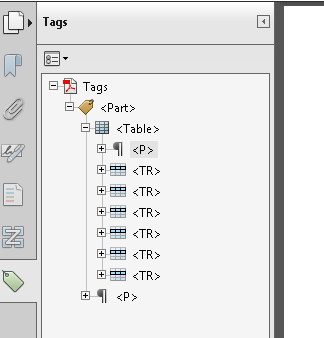 Toolbar with the Tag button selected