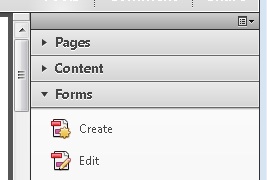 The Edit menu item under Tools in the Forms group