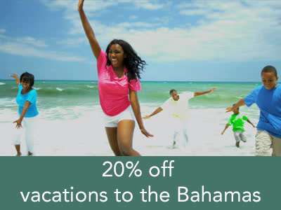 Enjoy a 20% discount on a sun-filled, family-friendly vacation to the Bahamas